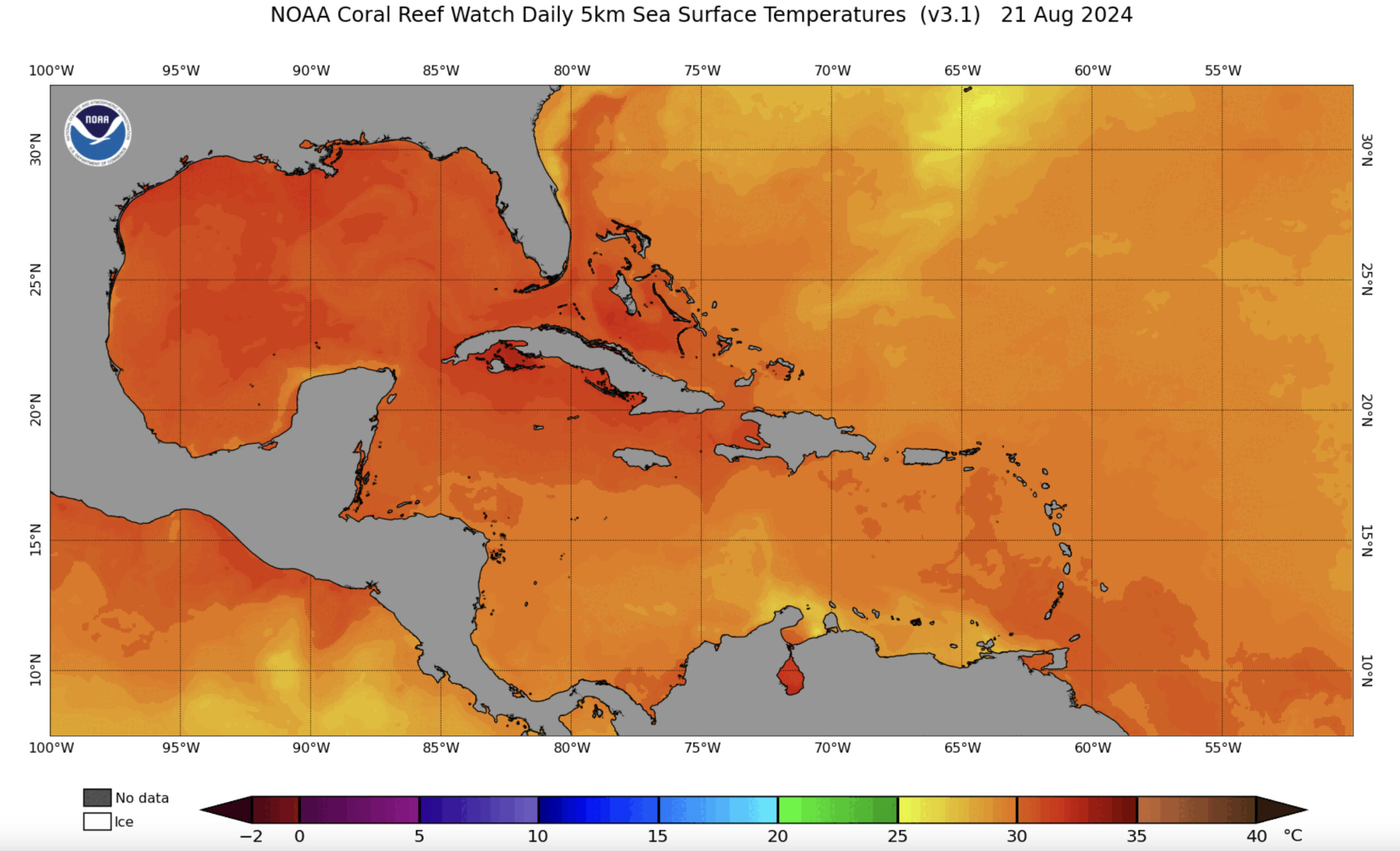 The Gulf of Mexico has reached alarmingly high temperatures