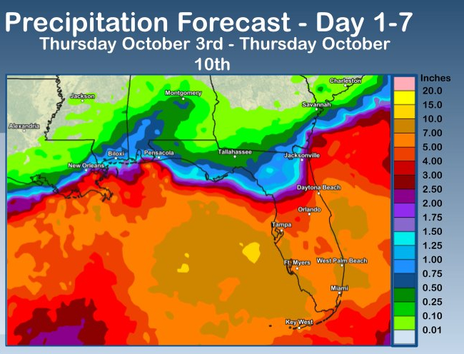 NWS precipitation forecast 10/03/2024