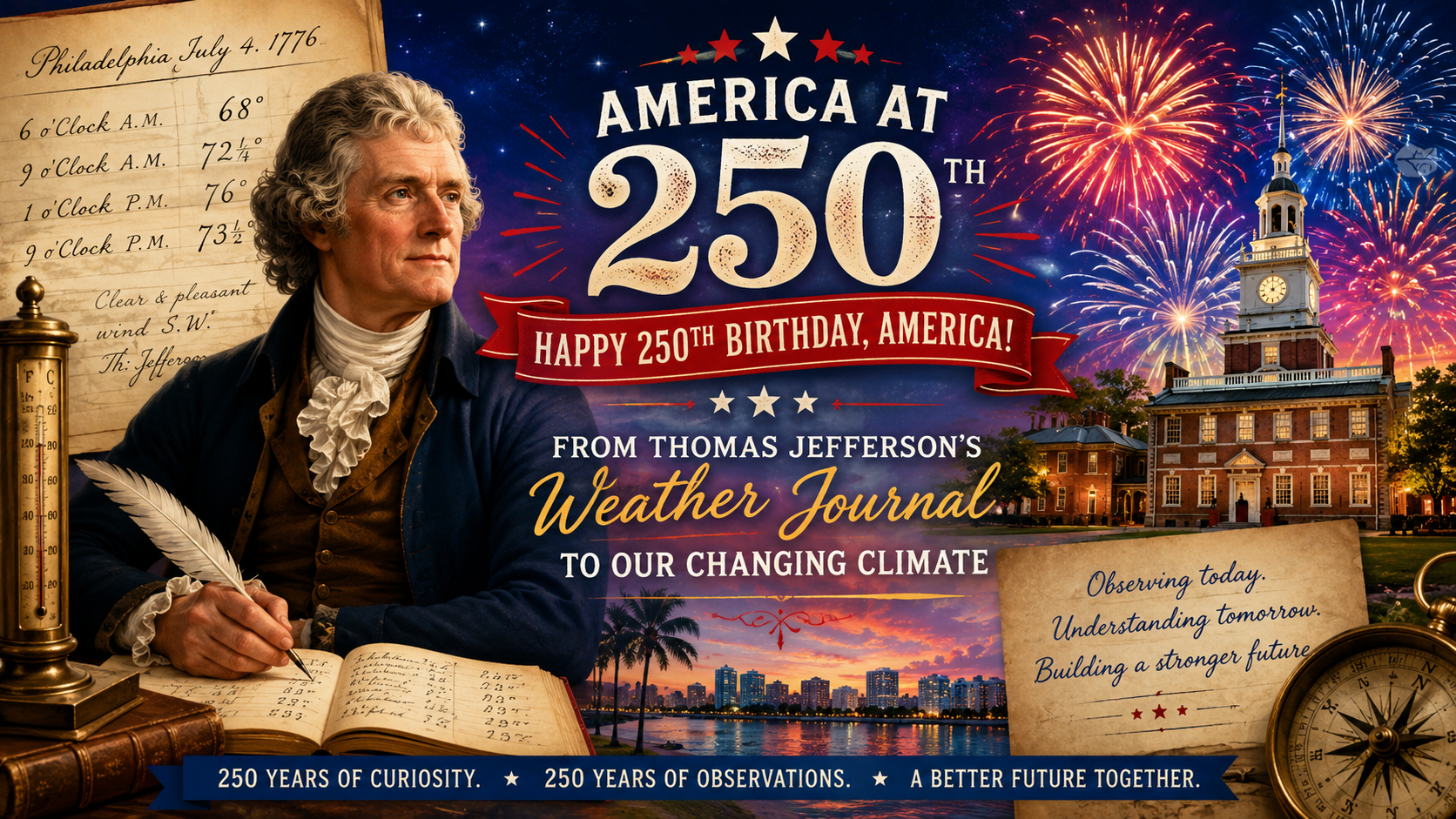America at 250: What Thomas Jefferson’s Weather Journal Tells Us About Our Warming Climate